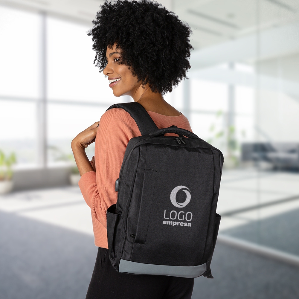 Mochila de Nylon USB - Imagem 5