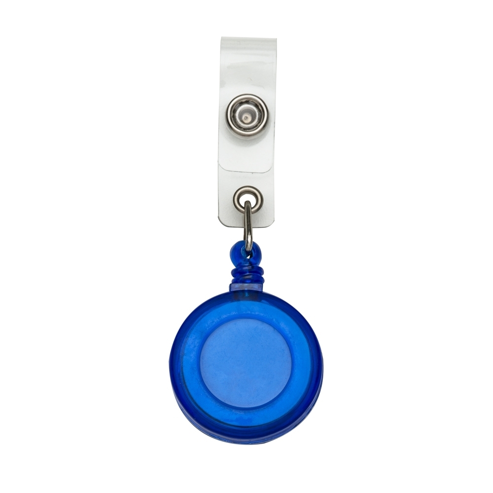 Porta crachá retrátil plástico, cores leitosas e translúcidas. Roller clip possui sistema extensor em nylon que após puxar é recolhido automaticamente. Possui presilha metálica na parte traseira e alça plástica com botão. - Imagem 8